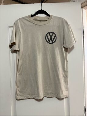 Volkswagen Logo Short Sleeve Tee in Light Beige